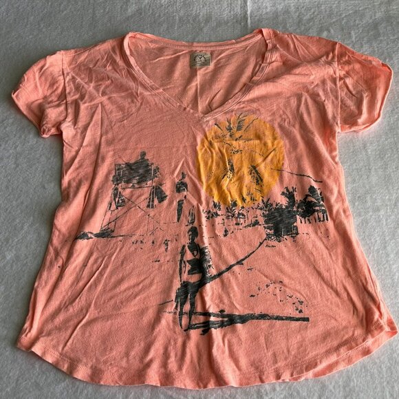 American Eagle Shirt Size Large Lot 2 Blue Thin Short Sleeve Logo Graphic - Picture 2 of 14